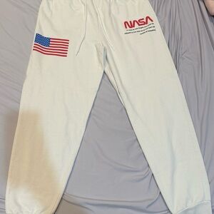 Heron Preston X NASA Sweatpants in White